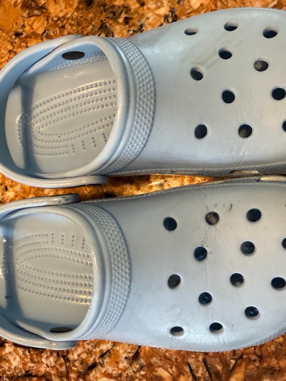 CROCS Kids Pale Blue Slip-On Clogs with Heel Strap